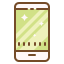 Green and brown Smart Phone Icon