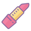 Pink and orange lipstick icon